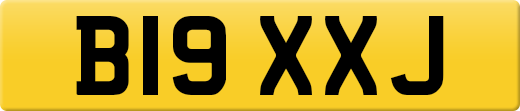 B19 XXJ private number plate